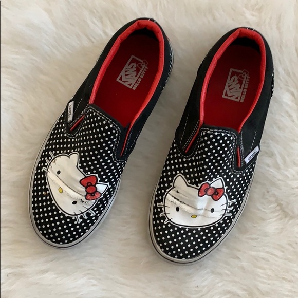 Vans Shoes Vans Hello Kitty Polka Dot Slip On Loafer Shoe Cat